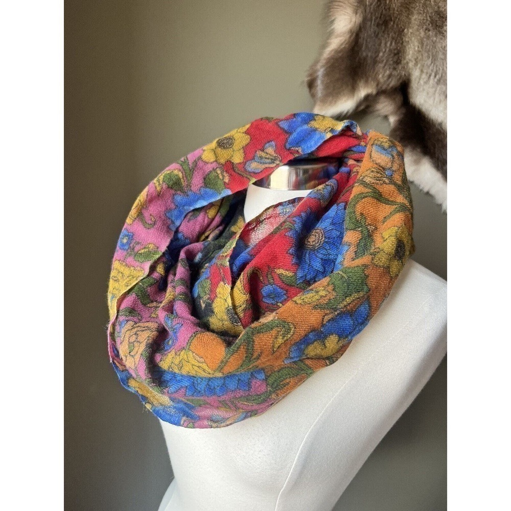 Y2K Colorful Floral Bring Infinity Scarf High Quality Boho